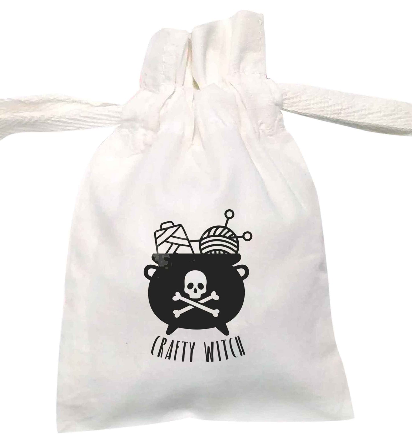Crafty witch | XS - L | Pouch / Drawstring bag / Sack | Organic Cotton | Bulk discounts available!
