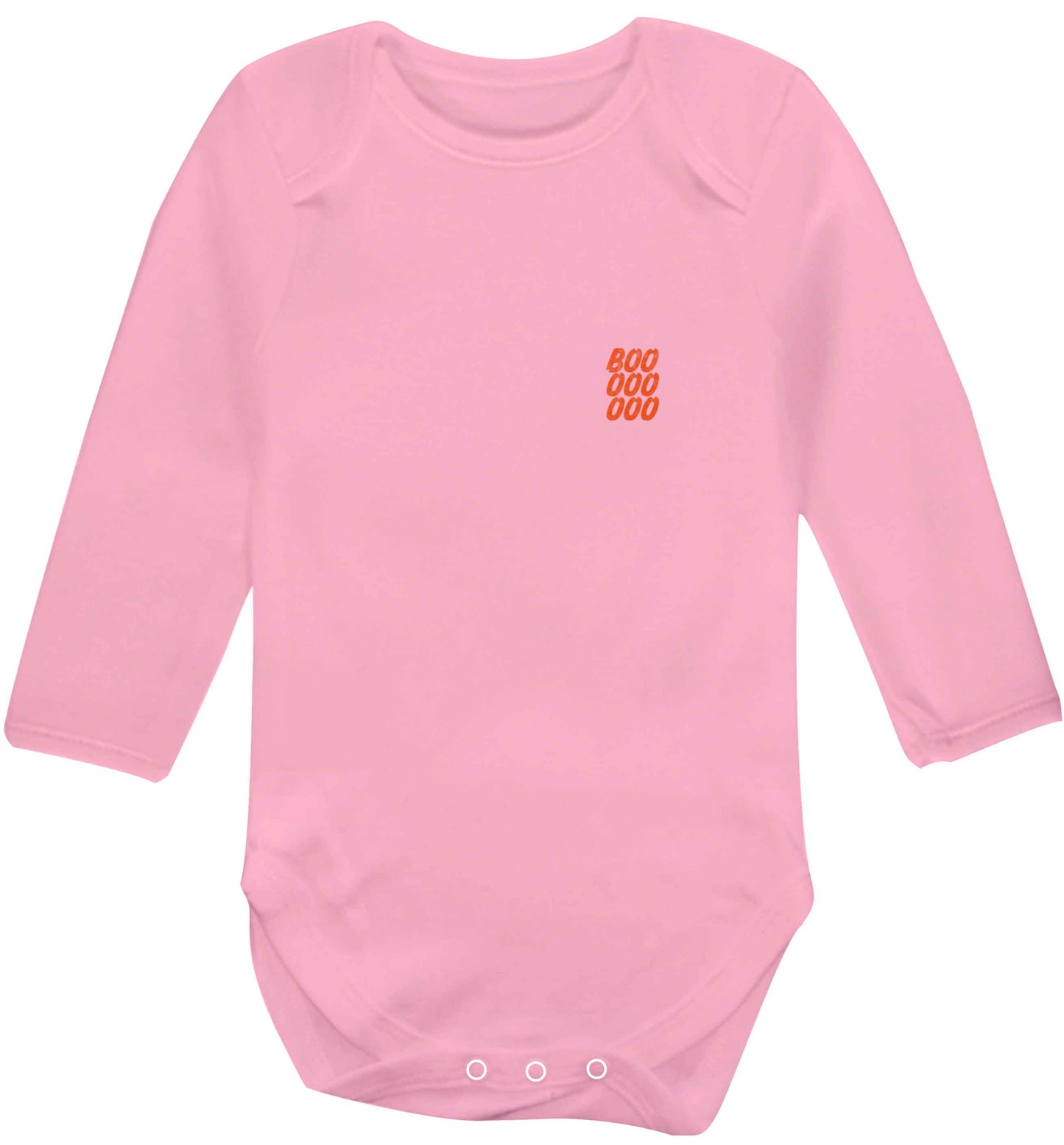 Boo pocket baby vest long sleeved pale pink 6-12 months