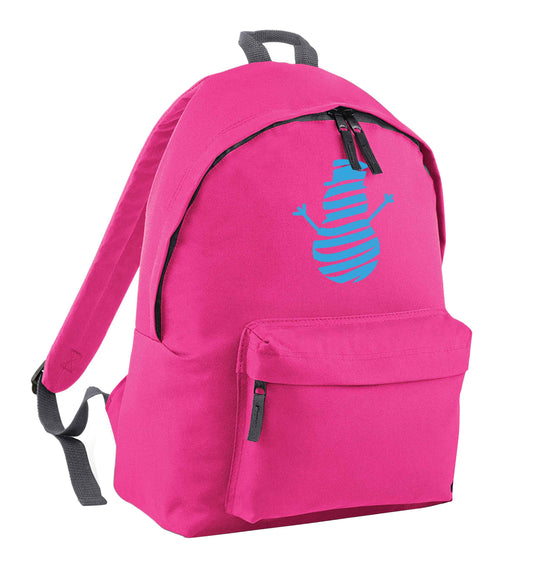 Snowman Snowglobe pink children's backpack