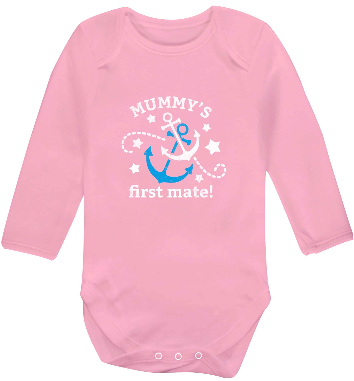 Mummy's First Mate baby vest long sleeved pale pink 6-12 months