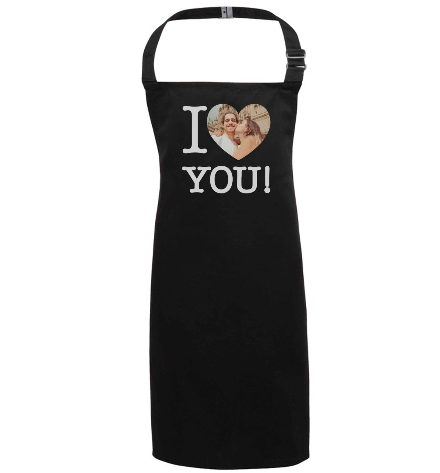 I love you black apron 7-10 years