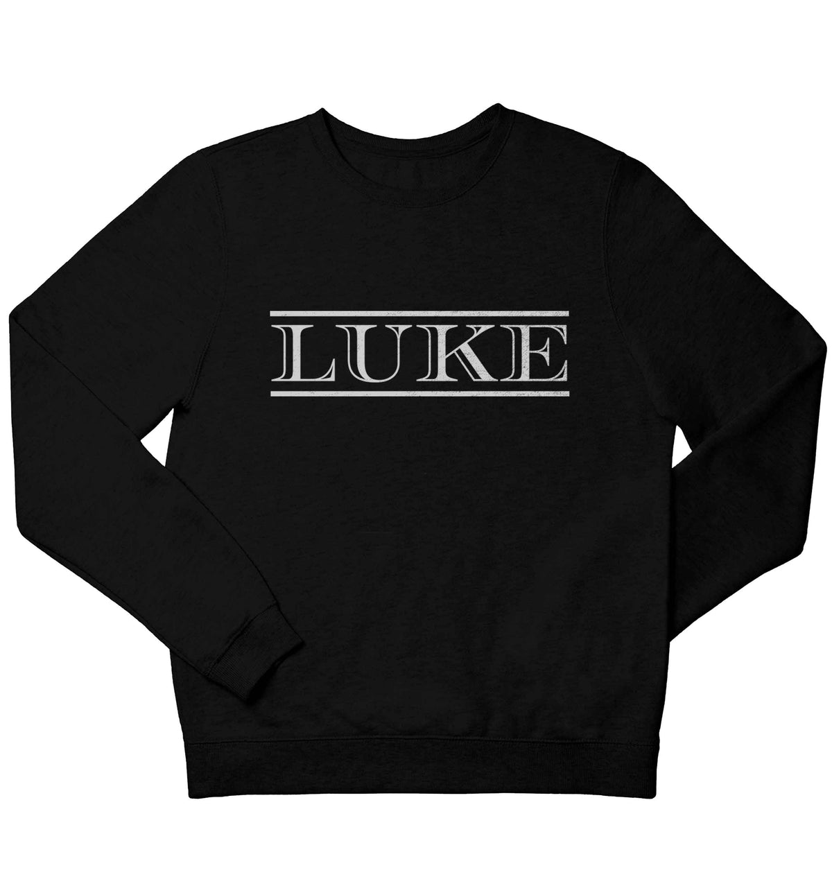 Personalised name children's black sweater 12-13 Years