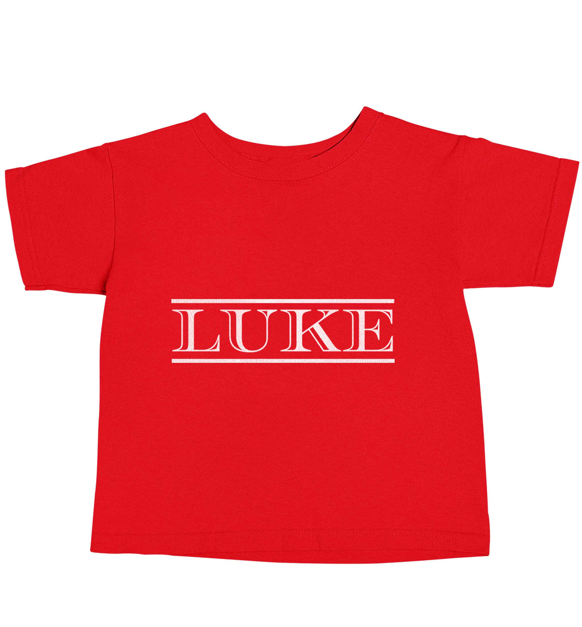 Personalised name red baby toddler Tshirt 2 Years