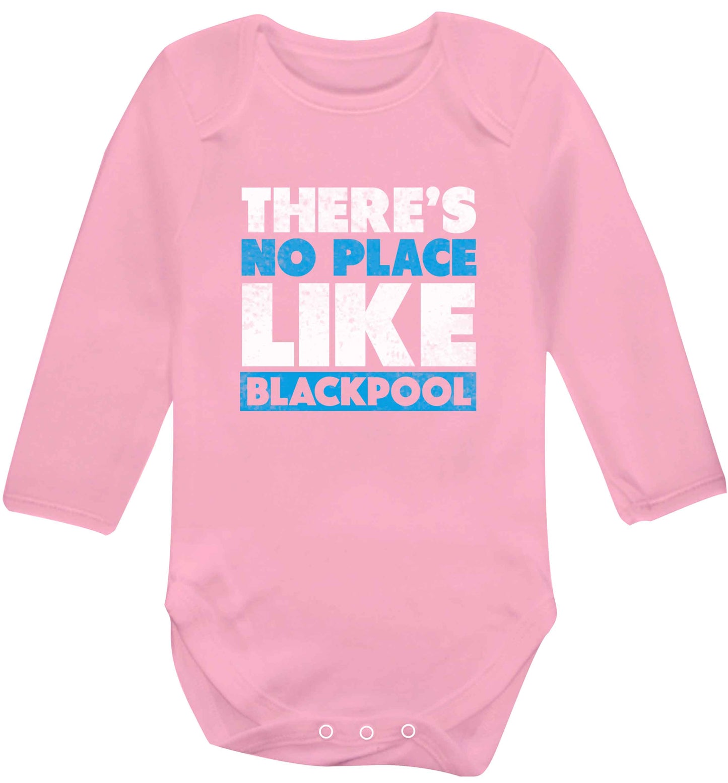 There's no place like Blackpool baby vest long sleeved pale pink 6-12 months
