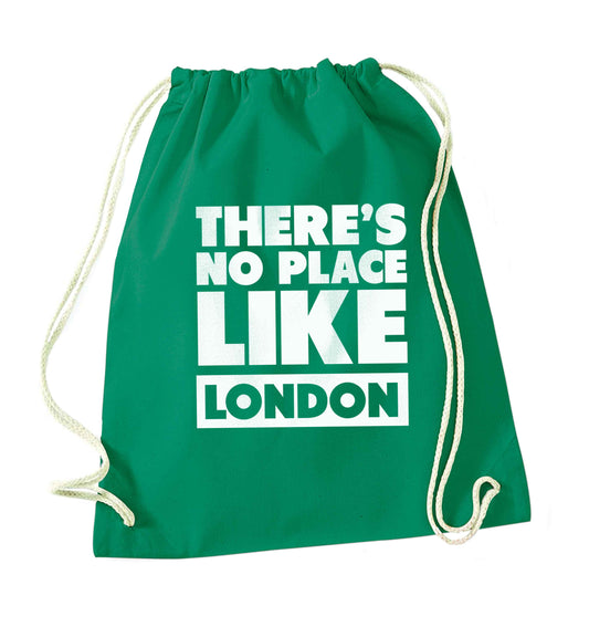There's no place like England green drawstring bag