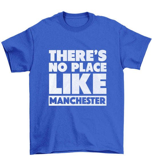 There's no place like Manchester Children's blue Tshirt 12-13 Years