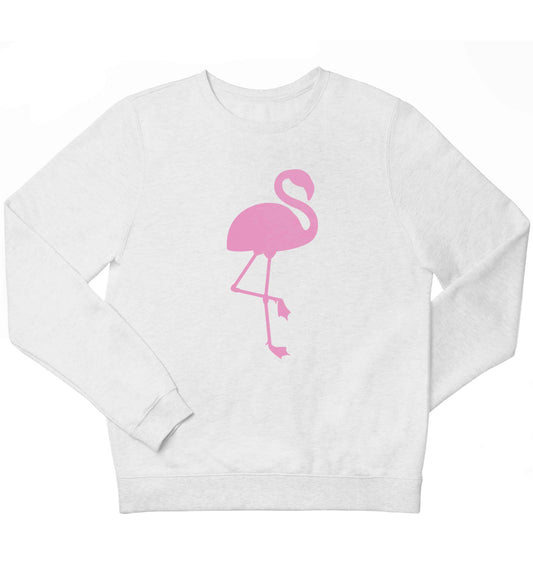 Pink flamingo children's white sweater 12-13 Years