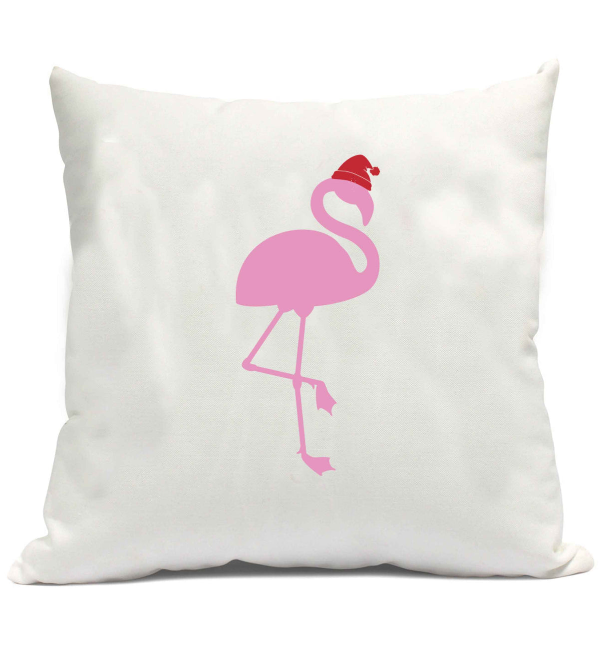 Pink flamingo santa cushion cover and filling
