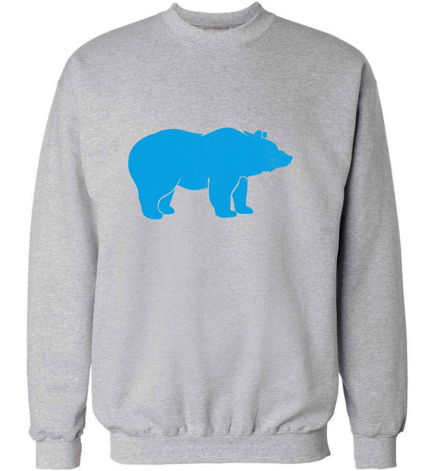 Blue bear adult's unisex grey sweater 2XL