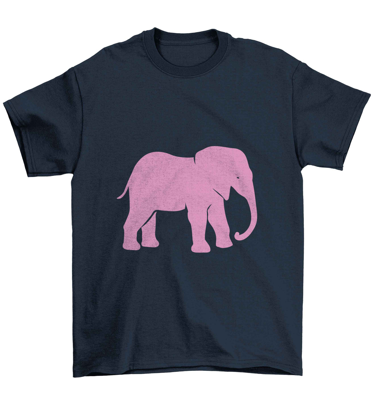 Pink elephant Children's navy Tshirt 12-13 Years