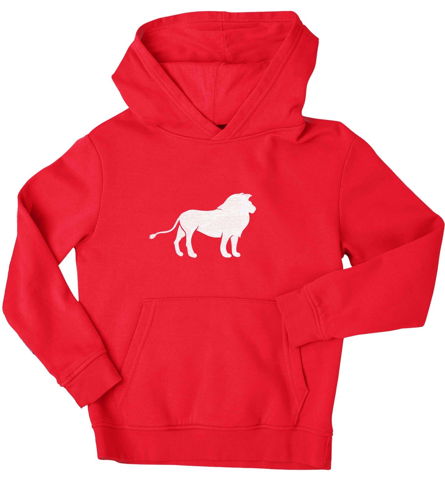 Gold lion children's red hoodie 12-13 Years