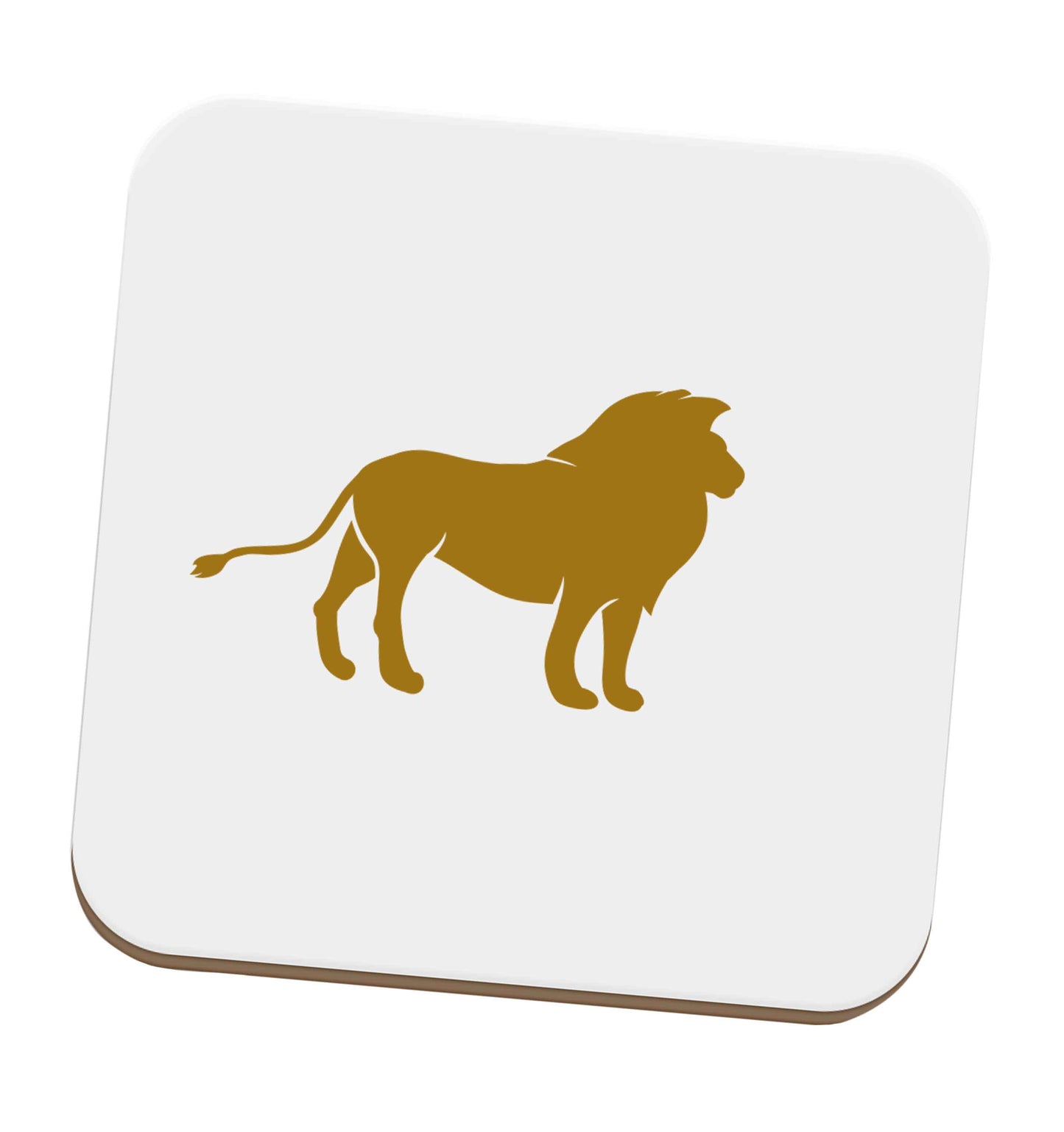 Gold lion set of four coasters
