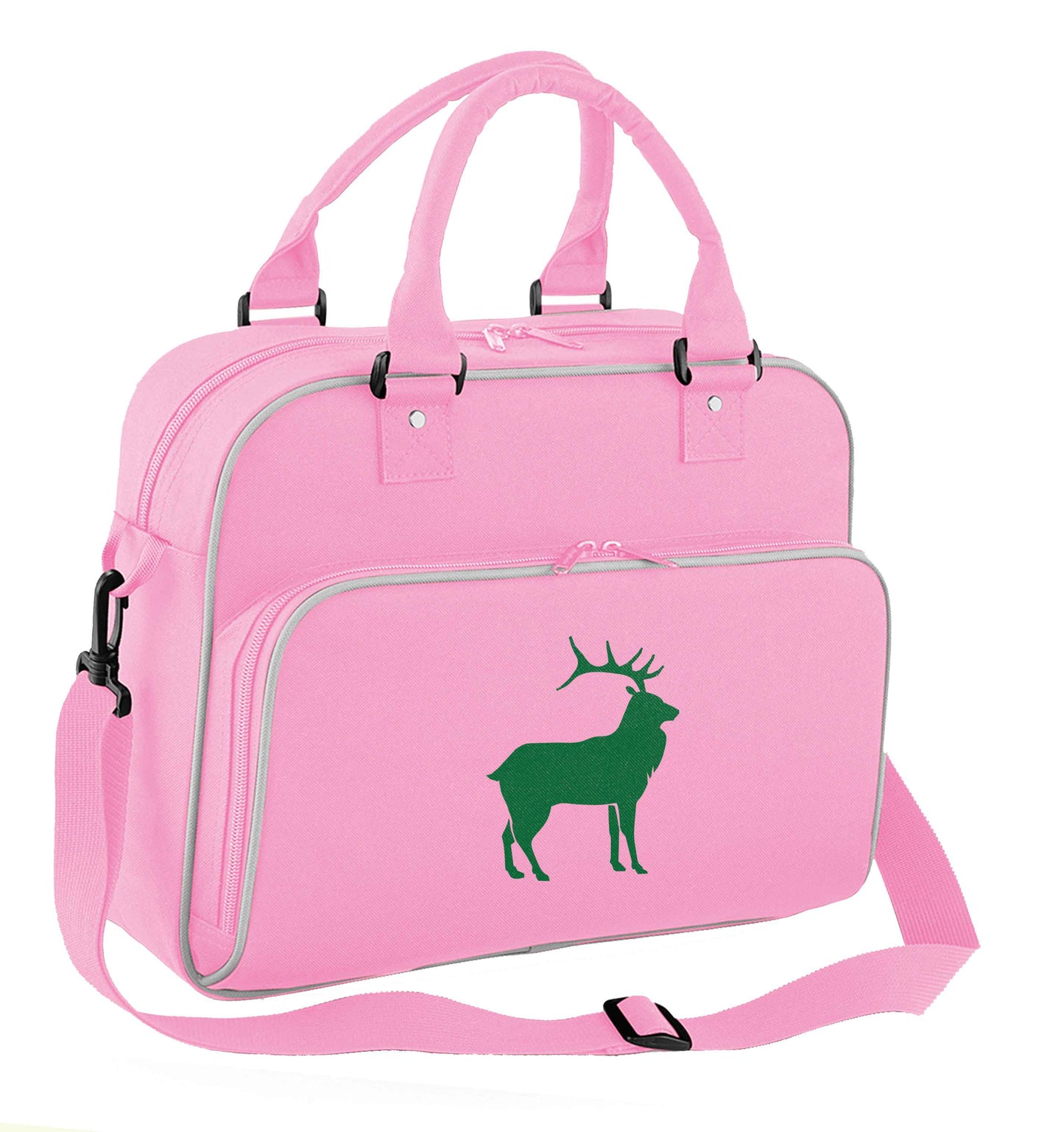 Green stag children's dance bag baby pink