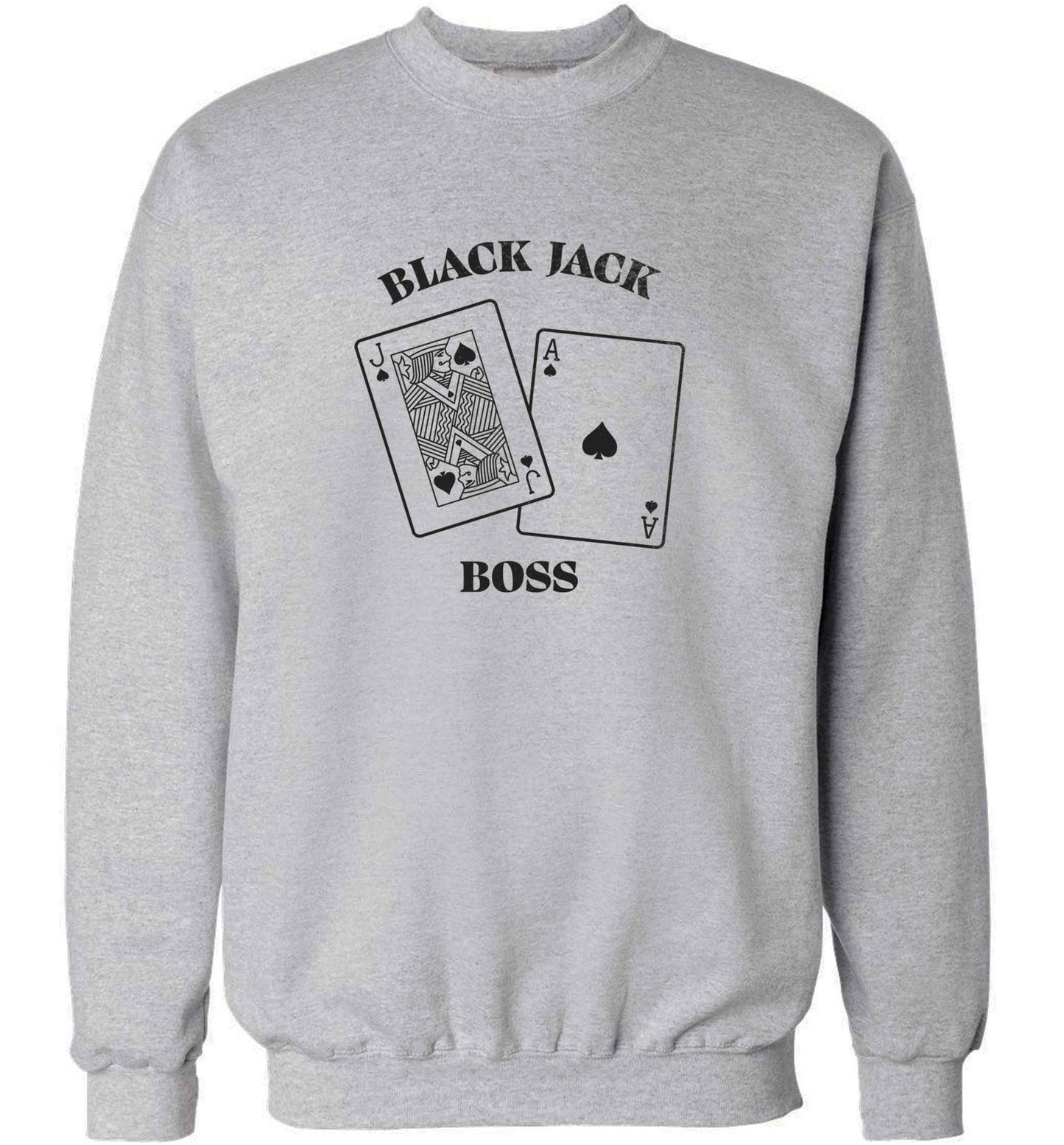 Blackjack boss adult's unisex grey sweater 2XL