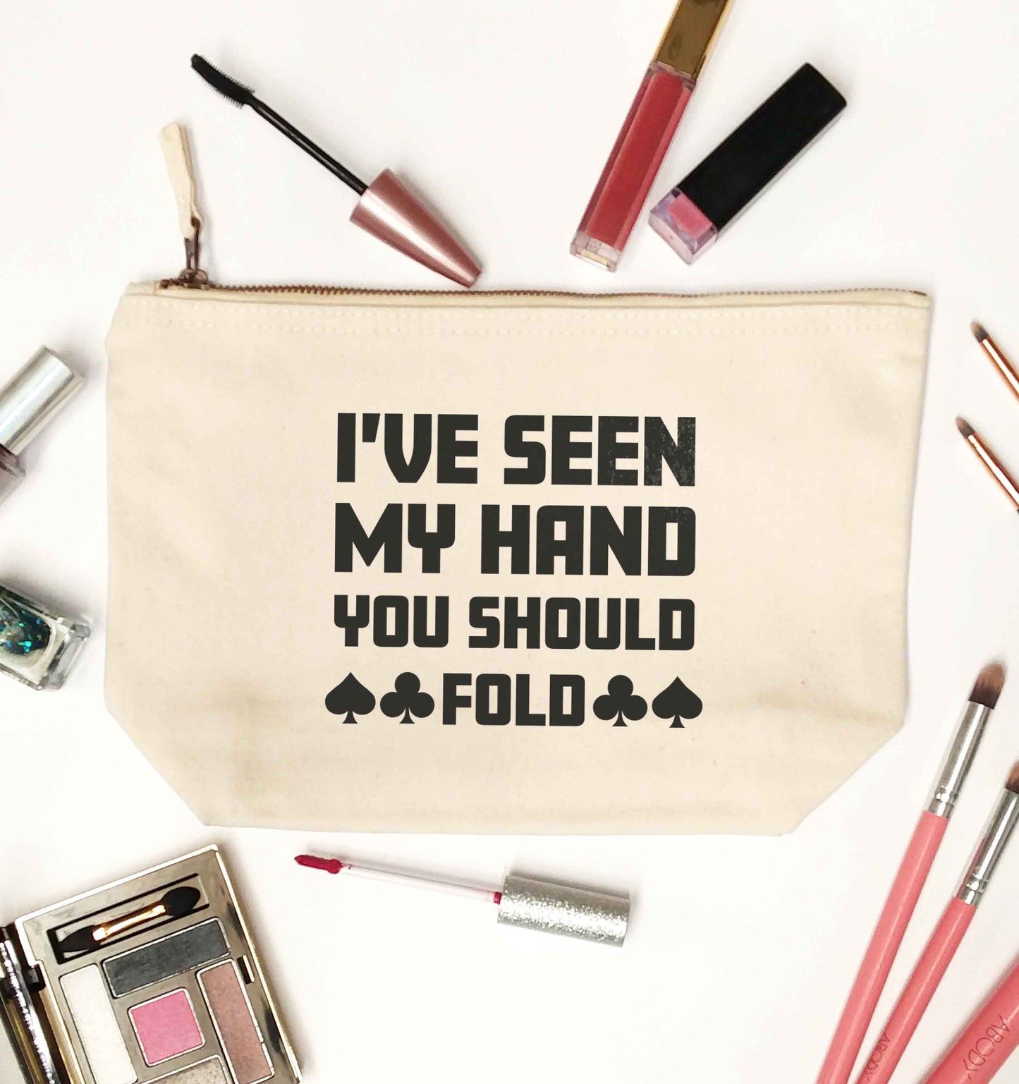 I've seen my hand you should fold natural makeup bag
