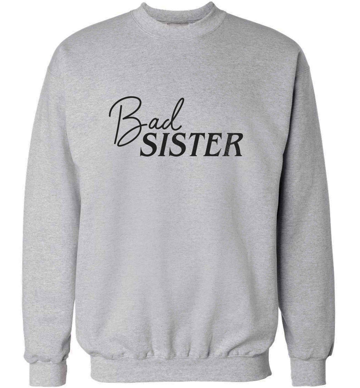 Bad sister adult's unisex grey sweater 2XL