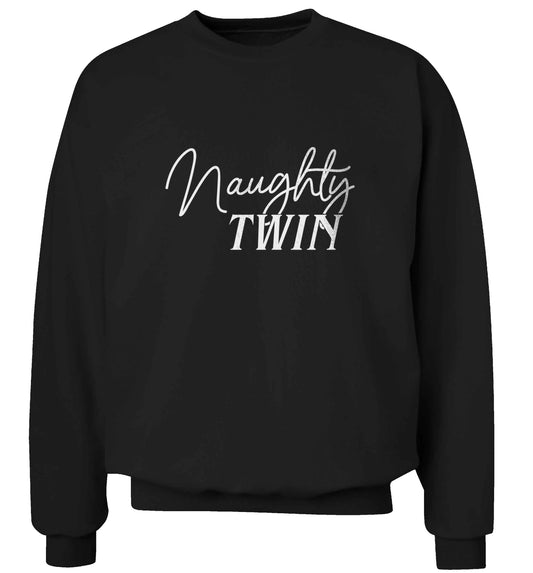 Naughty twin adult's unisex black sweater 2XL
