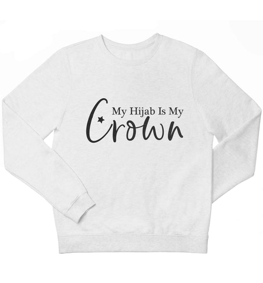 My hijab is my crown children's white sweater 12-13 Years