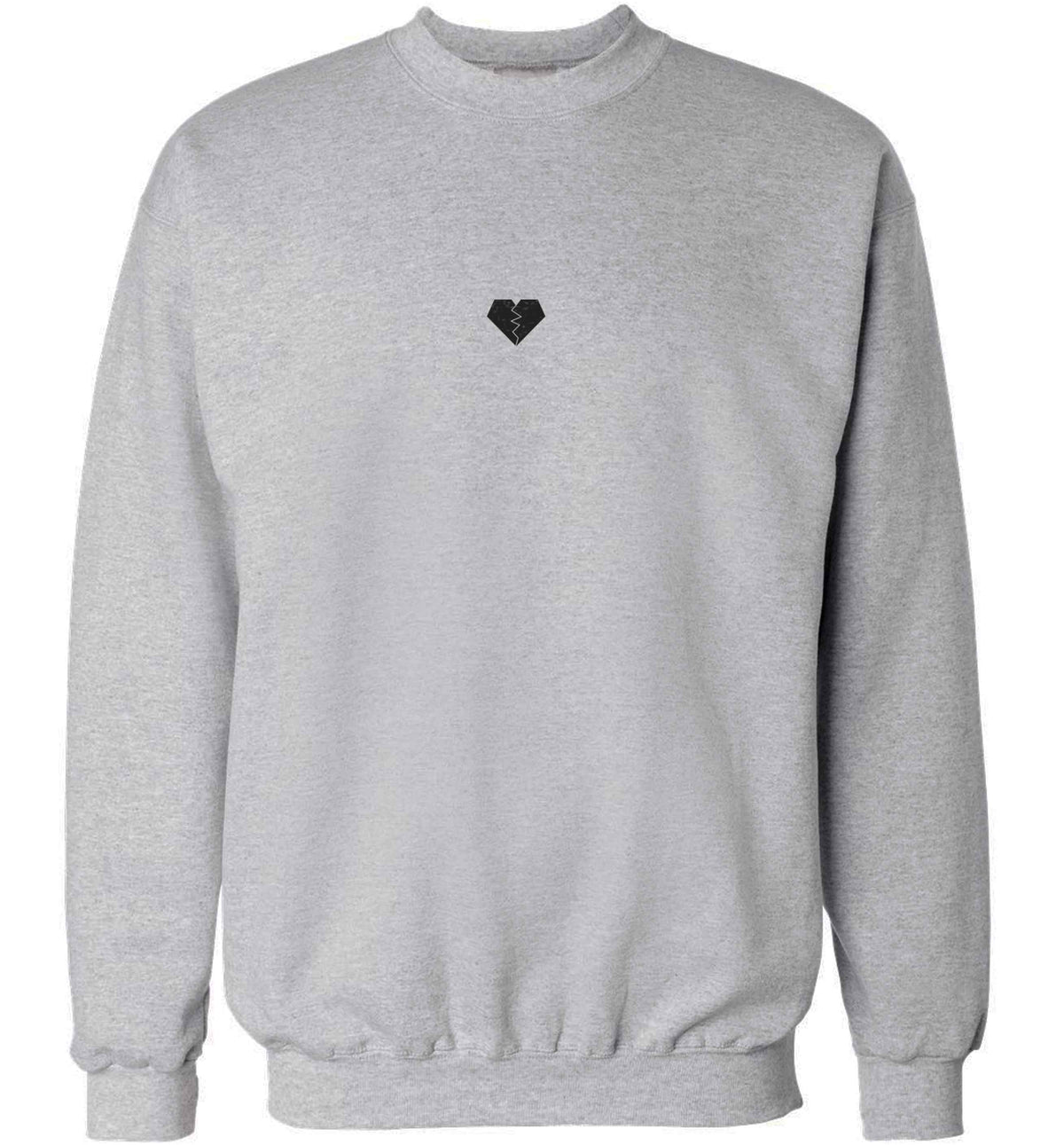 Tiny broken heart adult's unisex grey sweater 2XL