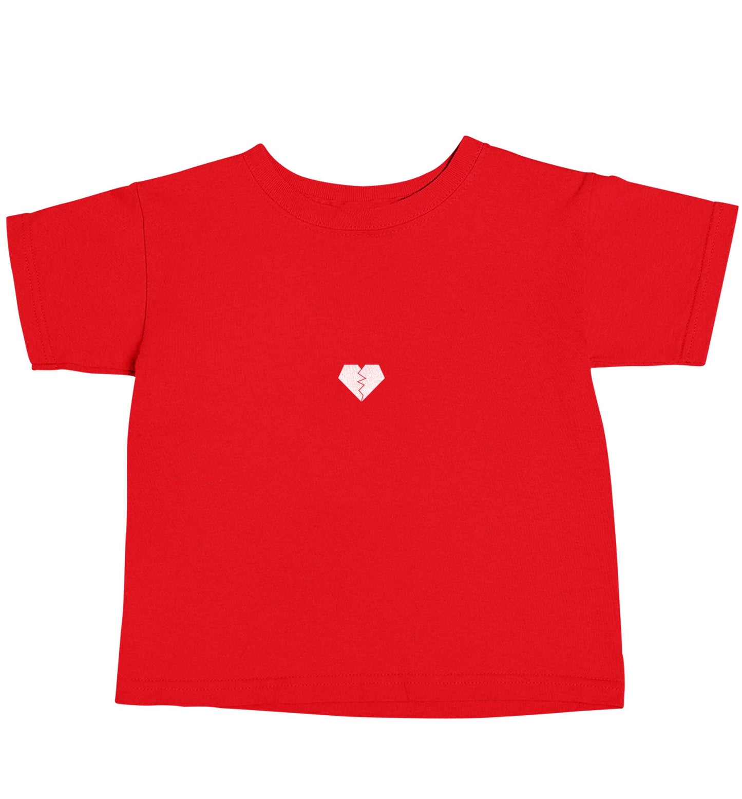 Tiny broken heart red baby toddler Tshirt 2 Years