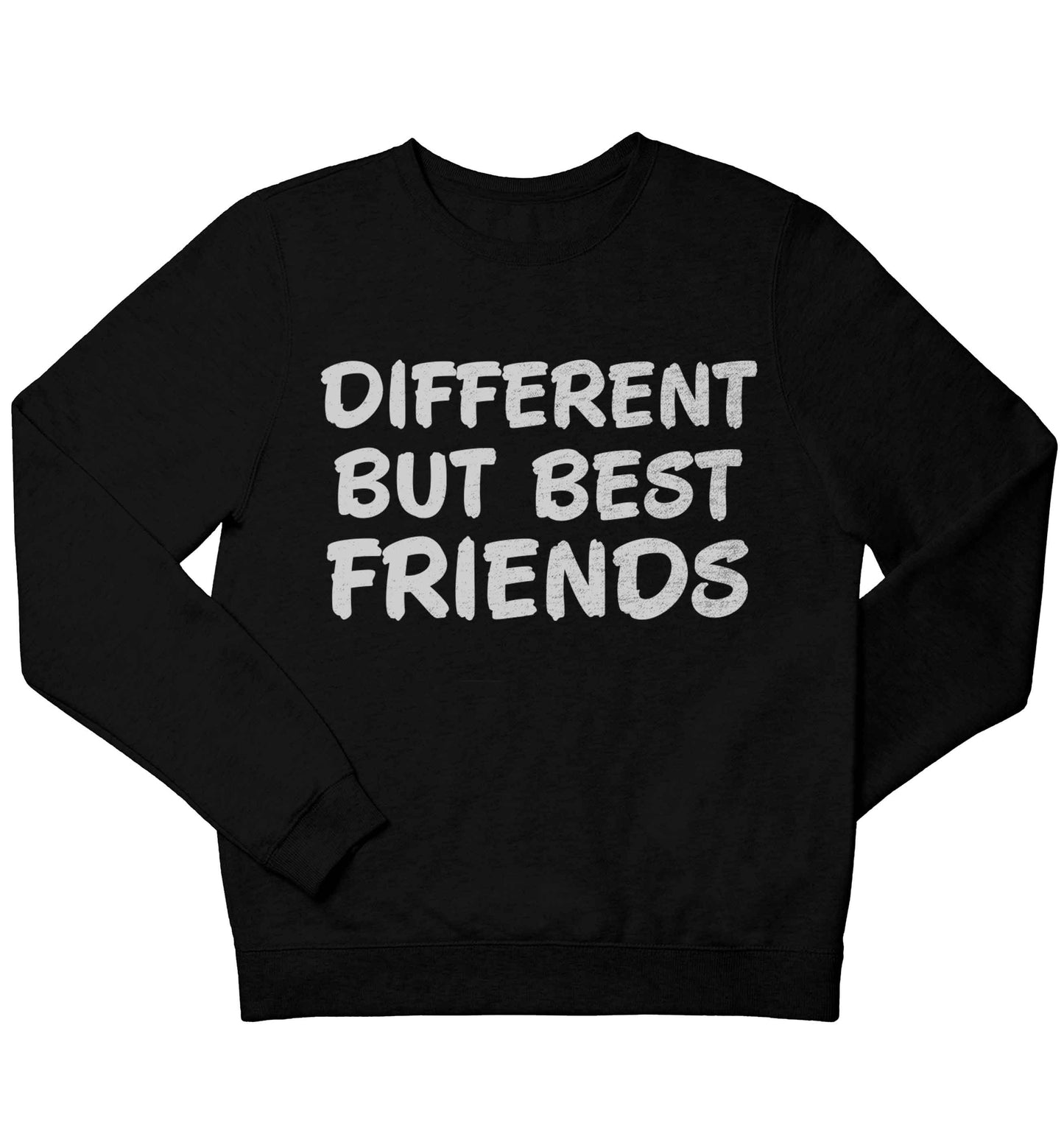 Different but best friends children's black sweater 12-13 Years