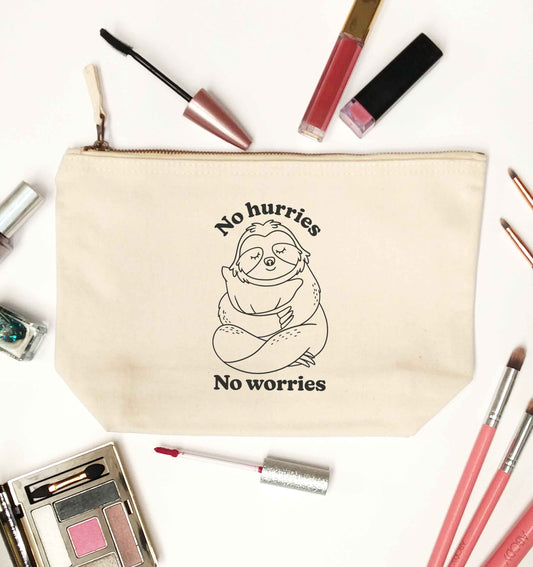 No hurries no worries natural makeup bag