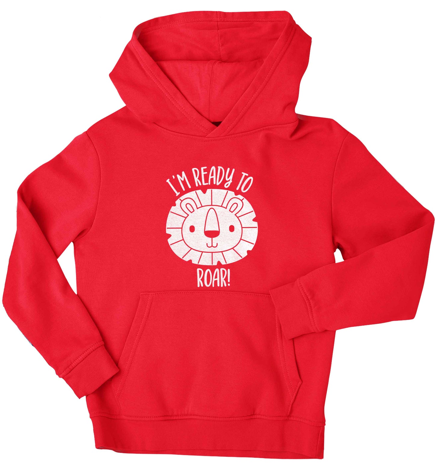I'm ready to rawr children's red hoodie 12-13 Years