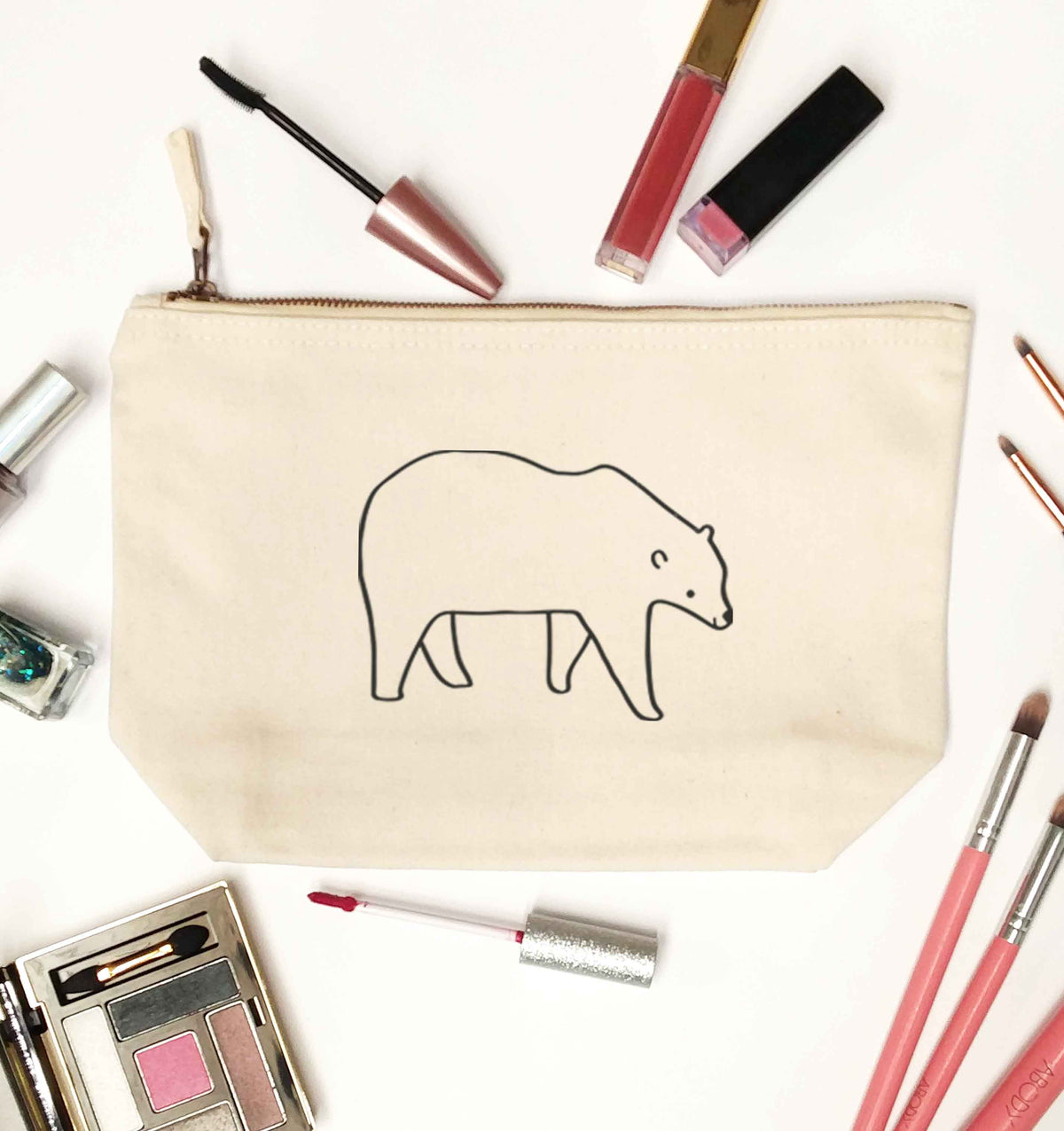 Polar Bear Kit natural makeup bag