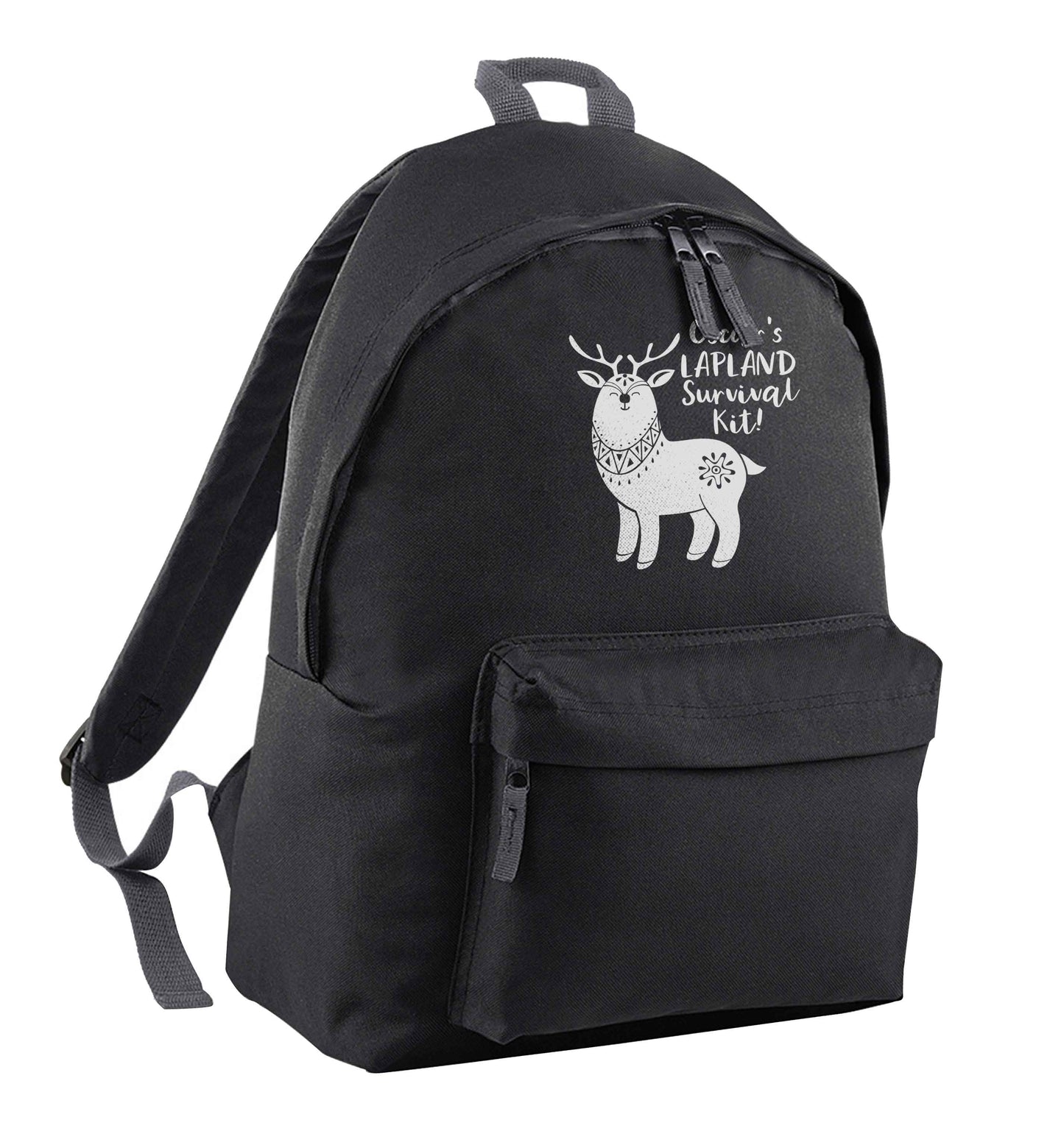 Personalised Lapland Survival Kit black adults backpack