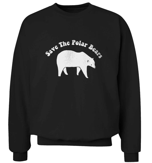 Save The Polar Bears adult's unisex black sweater 2XL