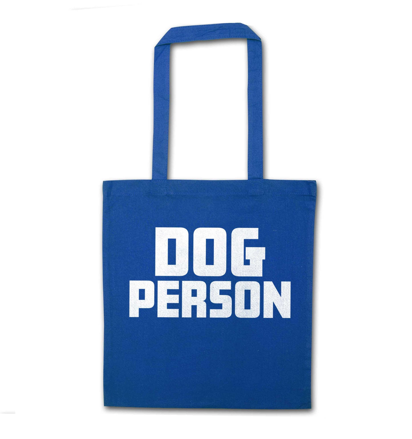Dog Person Kit blue tote bag