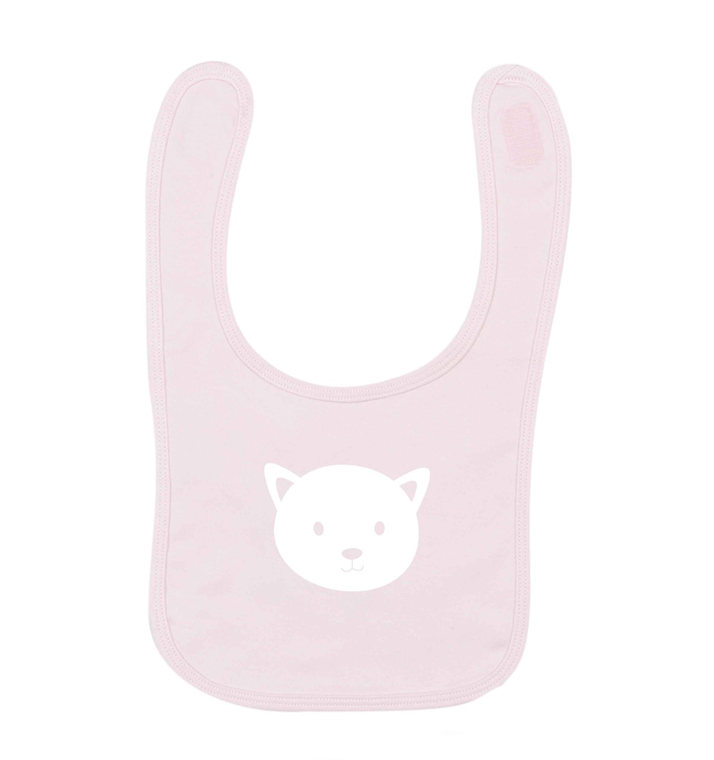 Cat face only Kit pale pink baby bib