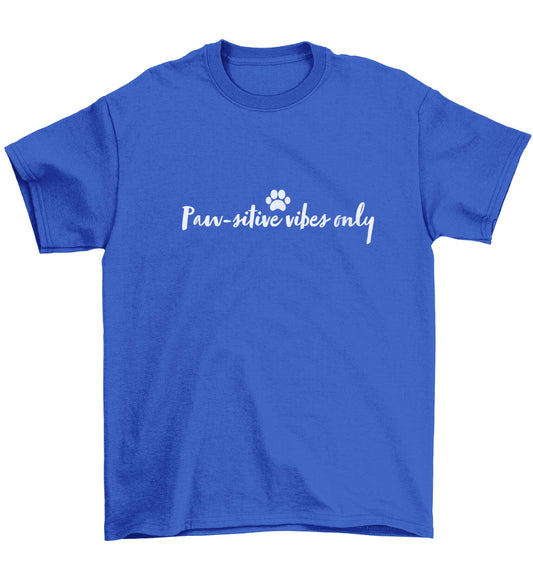 Pawsitive vibes only Kit Children's blue Tshirt 12-13 Years