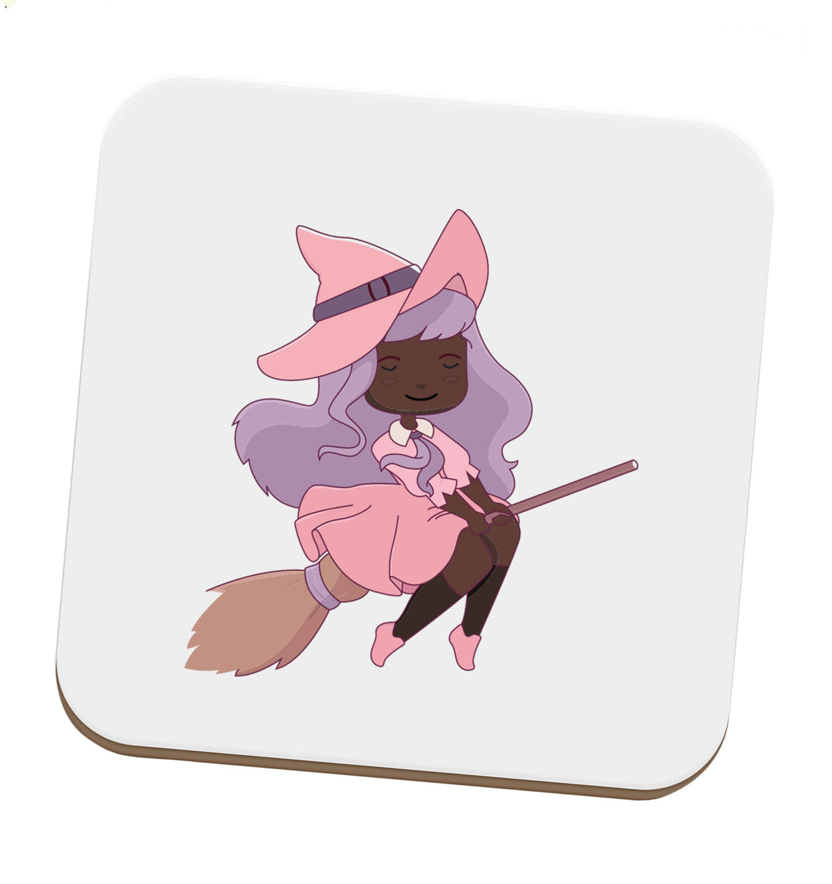 Witch illustration Kit set of four coasters