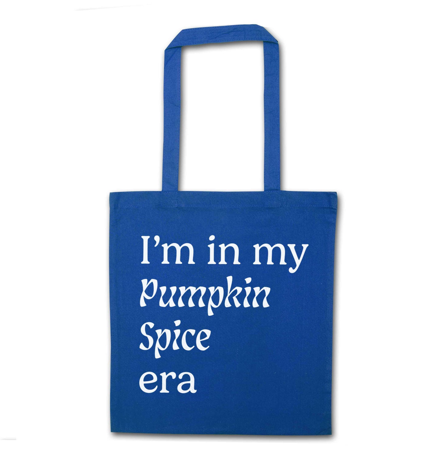 I'm in my pumpkin spice era Kit blue tote bag