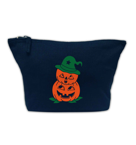Pumpkin stack Kit navy makeup bag