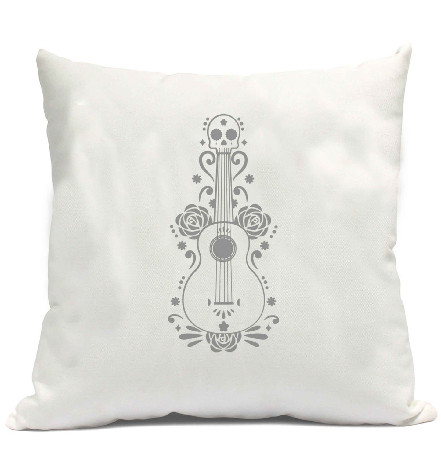 Guitar skull illustration cushion cover and filling