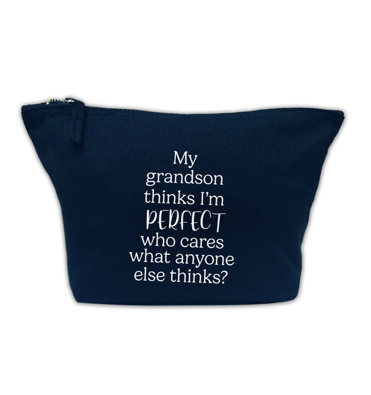 My grandson thinks I'm perfect navy makeup bag