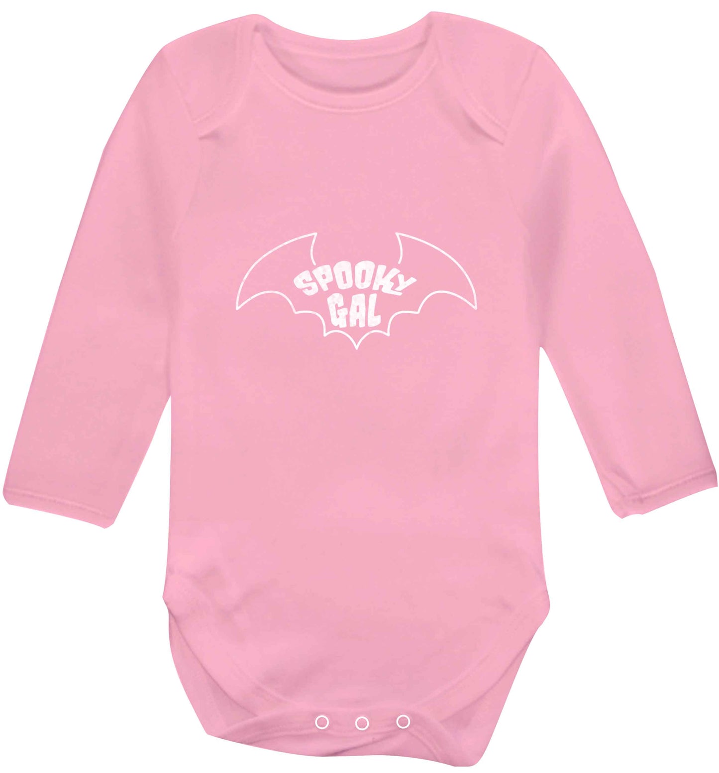 Spooky gal Kit baby vest long sleeved pale pink 6-12 months