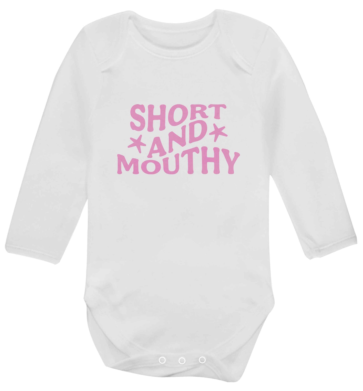 Short and mouthy baby vest long sleeved white 6-12 months
