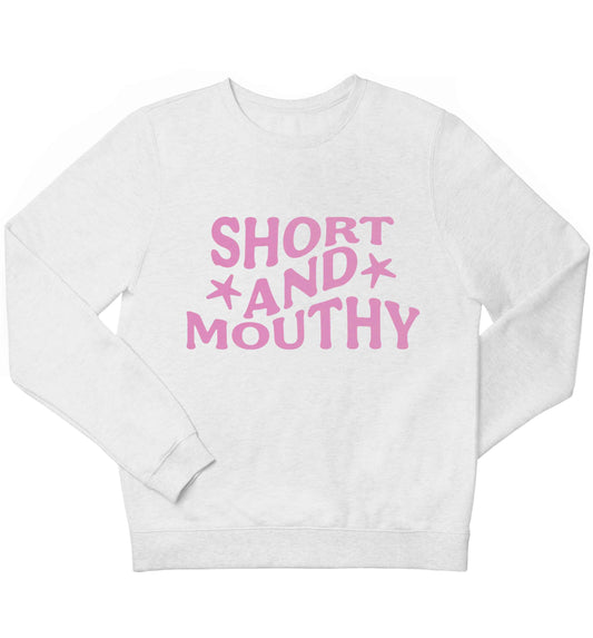 Short and mouthy children's white sweater 12-13 Years