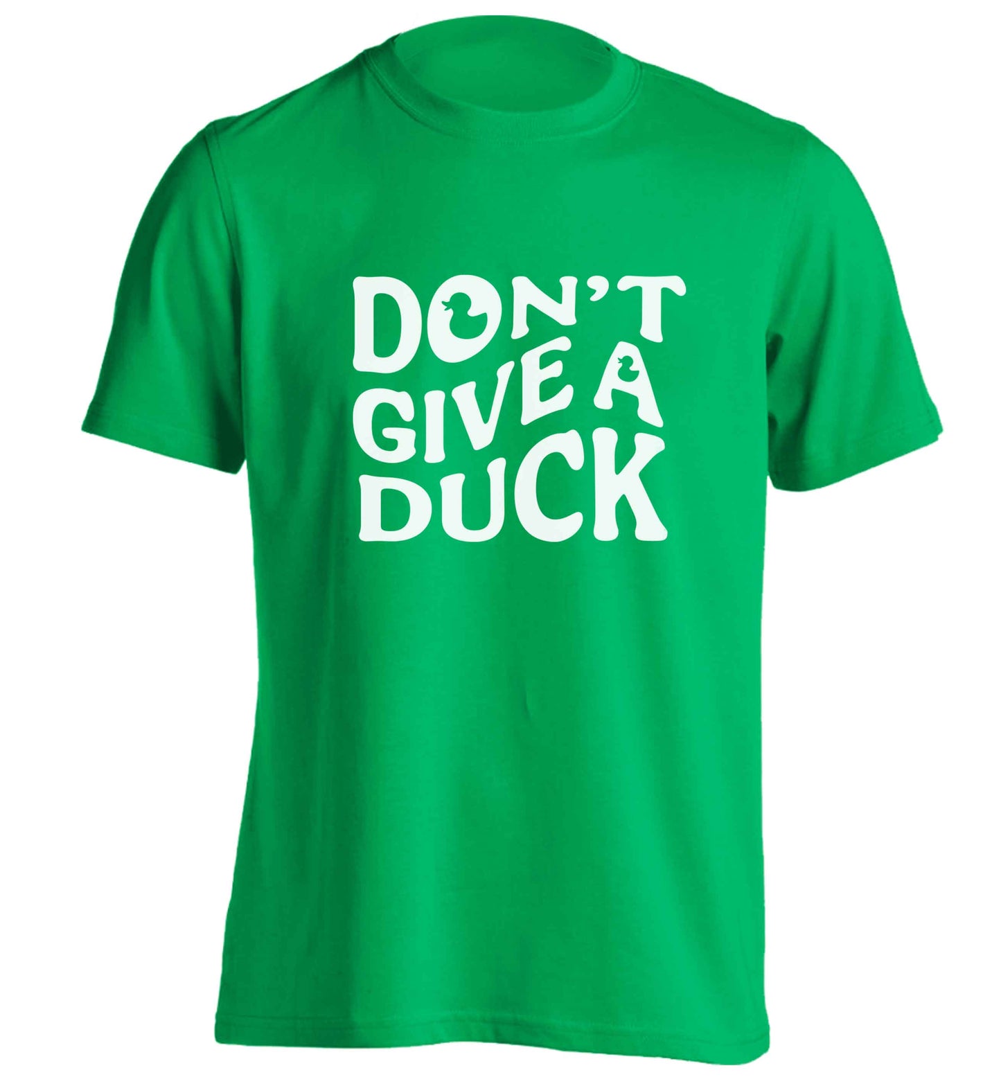 Don't give a duck adults unisex green Tshirt 2XL