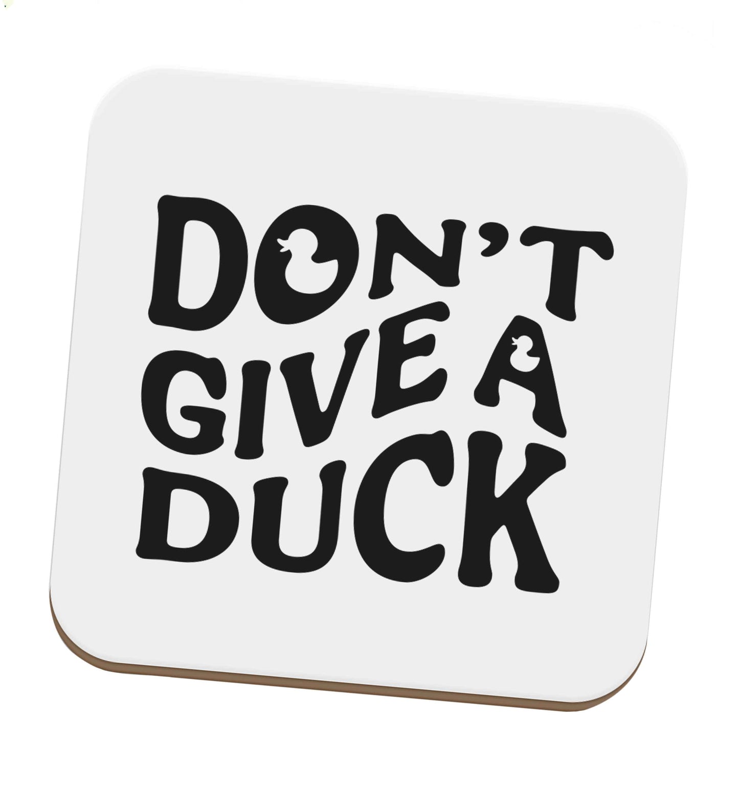 Don't give a duck set of four coasters