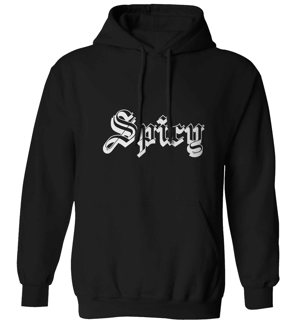 Spicy adults unisex black hoodie 2XL