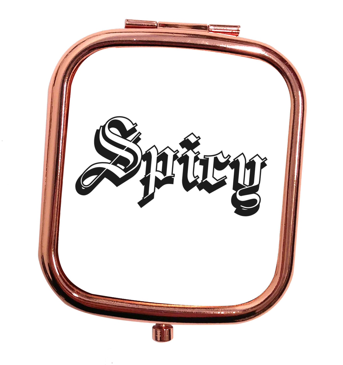 Spicy rose gold square pocket mirror