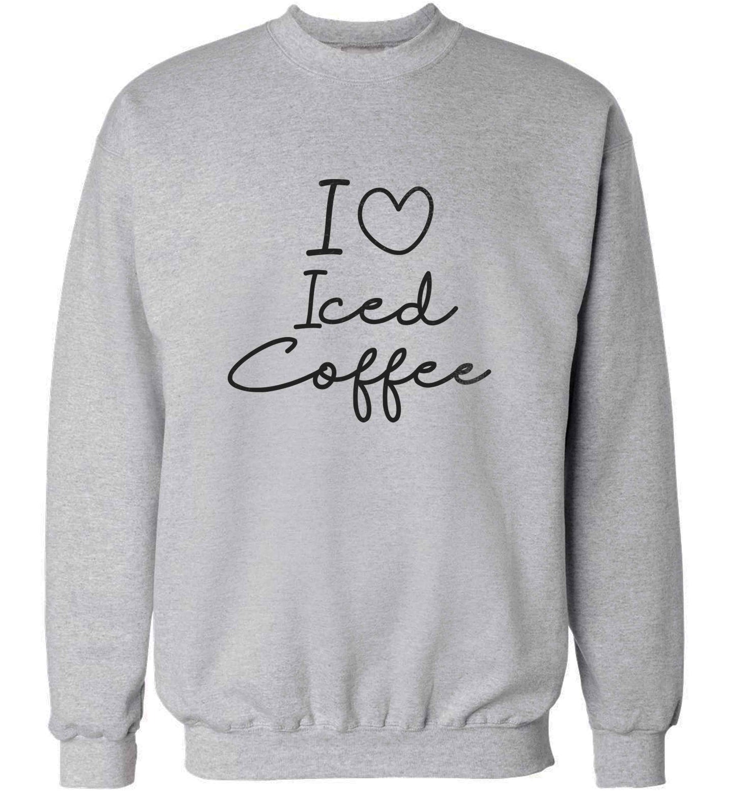 I love iced coffee adult's unisex grey sweater 2XL