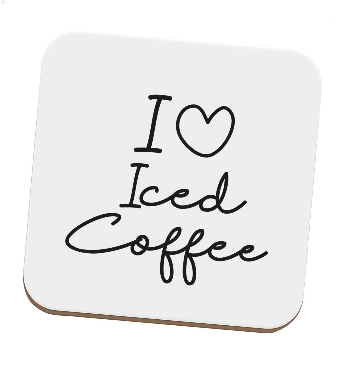 I love iced coffee set of four coasters