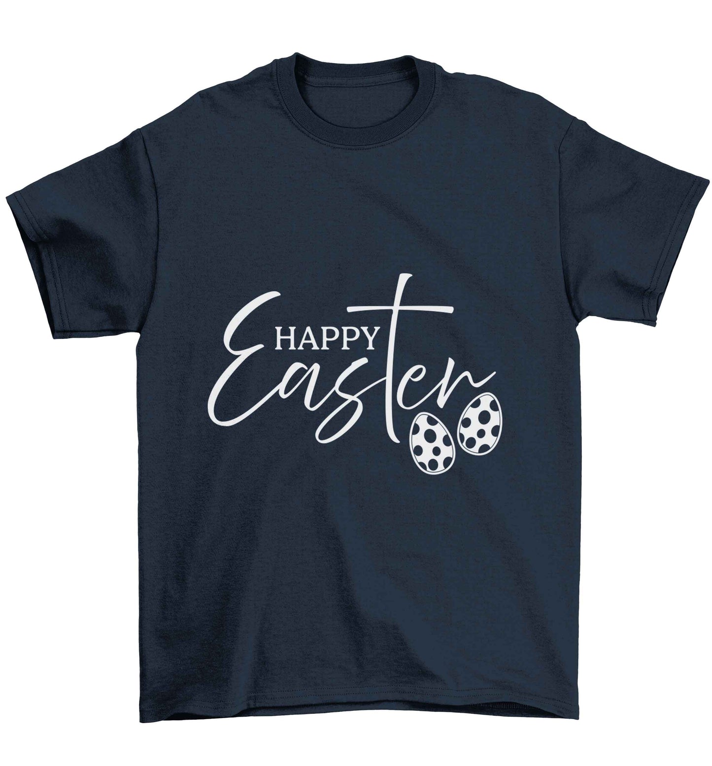 Happy Easter Children's navy Tshirt 12-13 Years