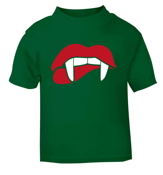 Vampire fangs green baby toddler Tshirt 2 Years