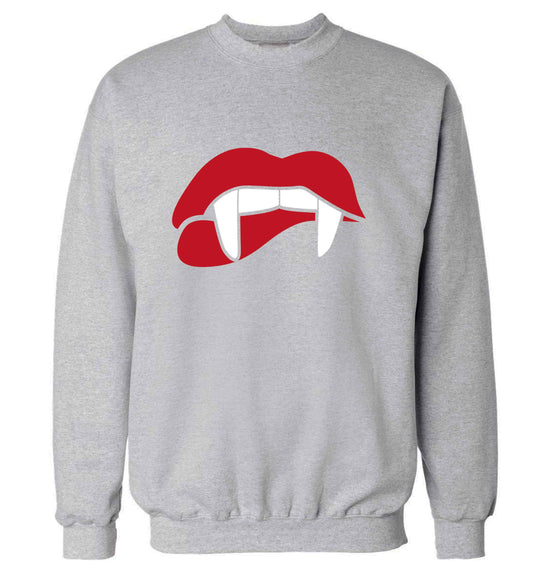 Vampire fangs adult's unisex grey sweater 2XL